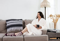 Chic Home Belgian Plush Faux Fur Fleece Sherpa Trim Robe 