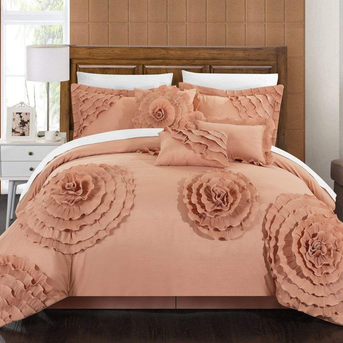 Chic Home Belinda 7 Piece Floral Comforter Set 