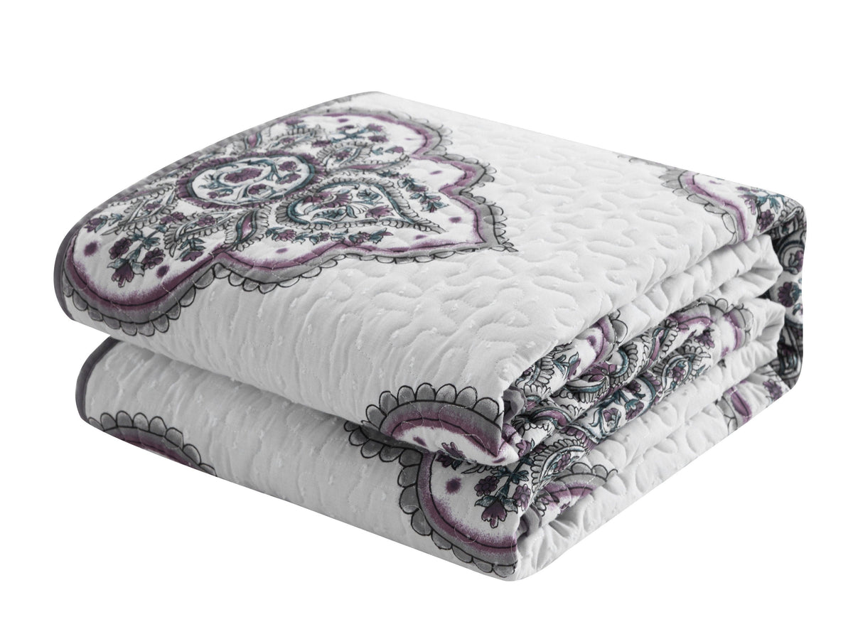 Chic Home Bentley 4 Piece Cotton Jacquard Quilt Set 