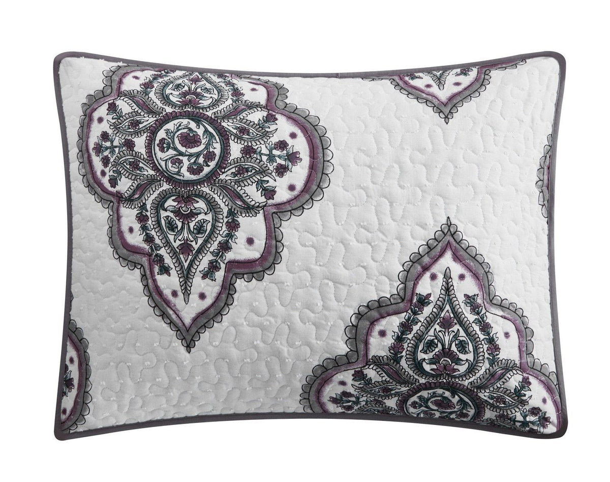 Chic Home Bentley 8 Piece Cotton Jacquard Quilt Set 