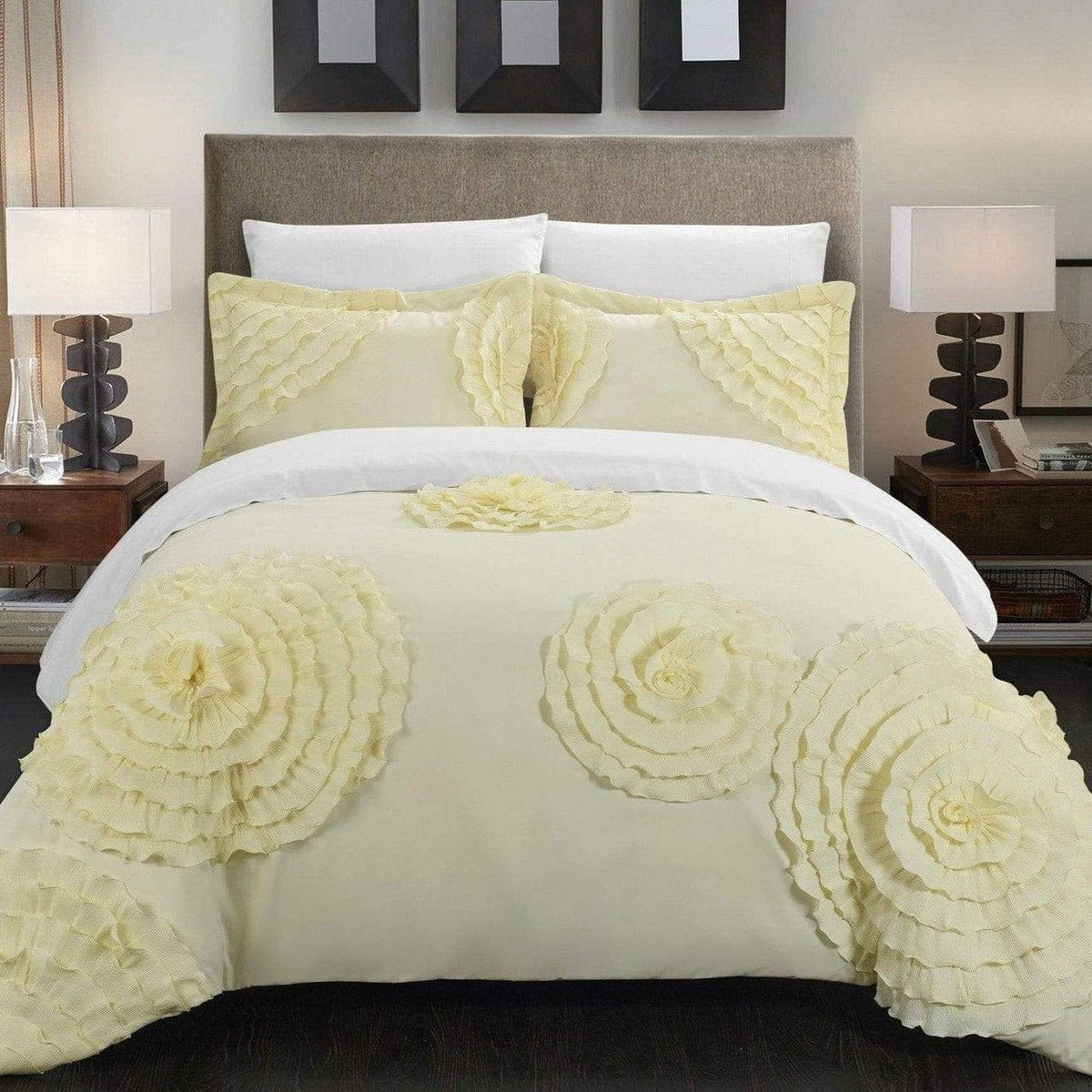 Chic Home Birdy 7 Piece Floral Duvet Cover Set 
