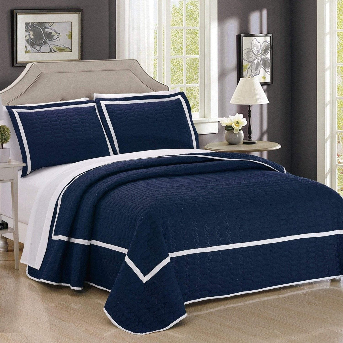Chic Home Birmingham 7 Piece Hotel Quilt Set 