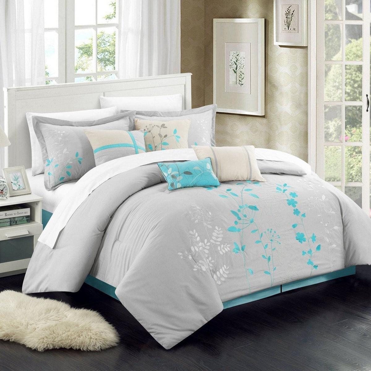 Chic Home Bliss Garden 12 Piece Floral Comforter Set 