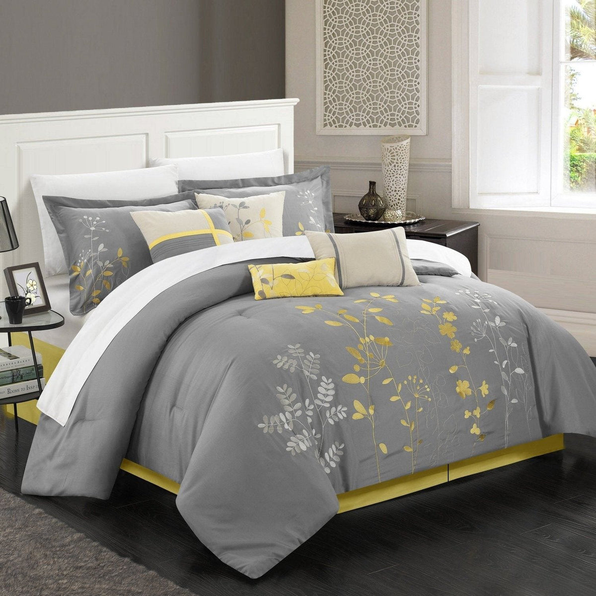 Chic Home Bliss Garden 12 Piece Floral Comforter Set 