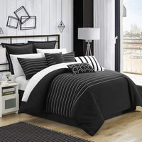 Chic Home Brenton 9 Piece Embroidered Comforter Set 