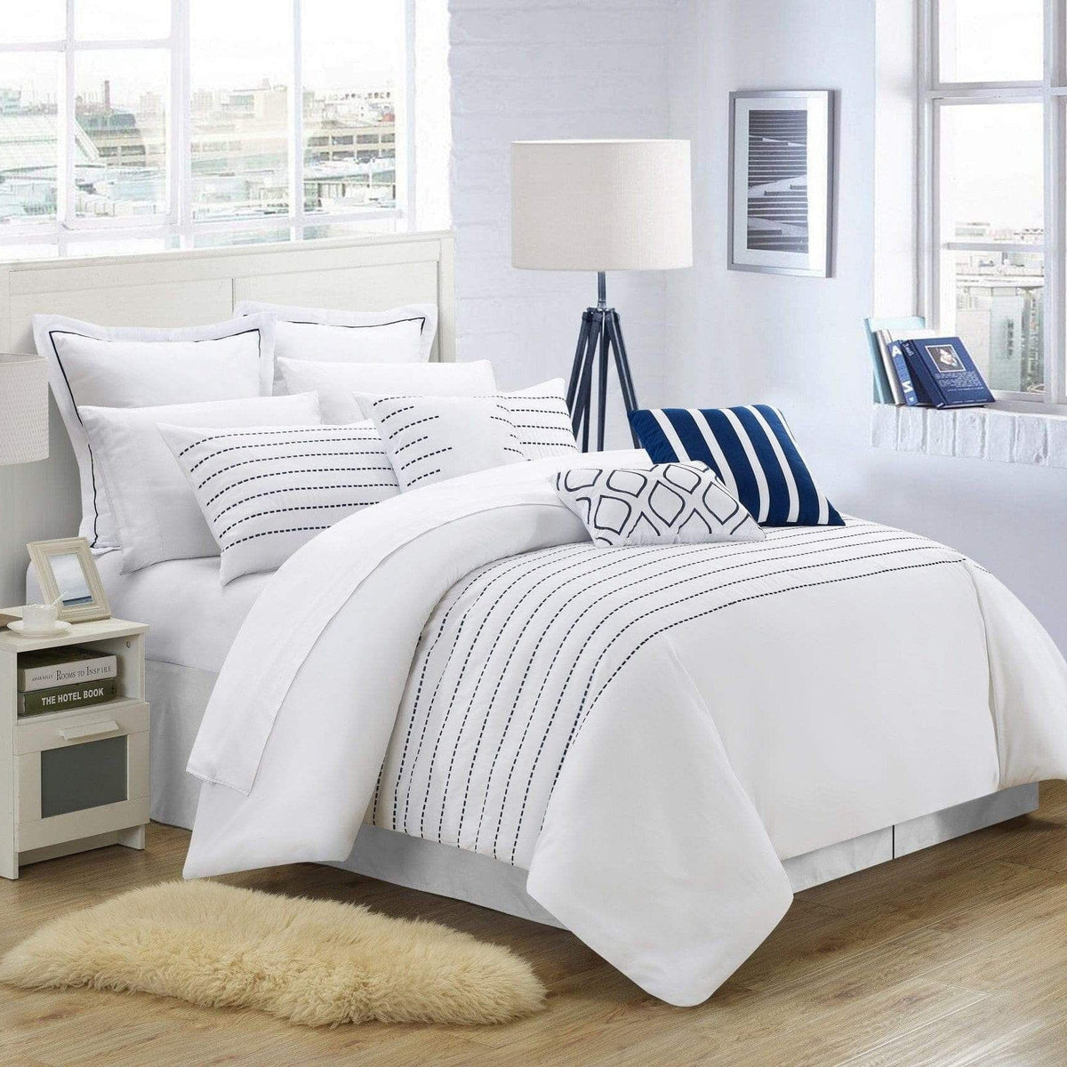 Chic Home Brenton 9 Piece Embroidered Comforter Set 