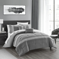 Chic Home Brice 9 Piece Pleated Comforter Set 