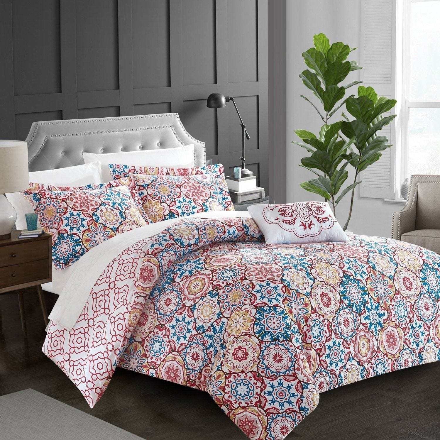 chic home Bristol 8 Piece Cotton Duvet Cover Set
