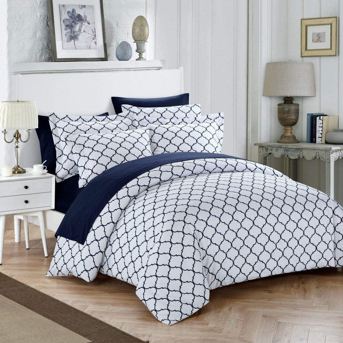 Chic Home Brooklyn 3 Piece Reversible Duvet Cover Set 