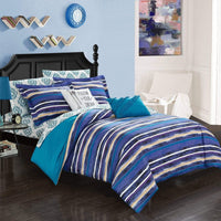 Chic Home Chandler 9 Piece Ikat Comforter Set 