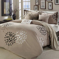 Chic Home Cheila 8 Piece Floral Comforter Set Taupe