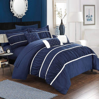 Chic Home Cheryl 10 Piece Pleated Comforter Set 