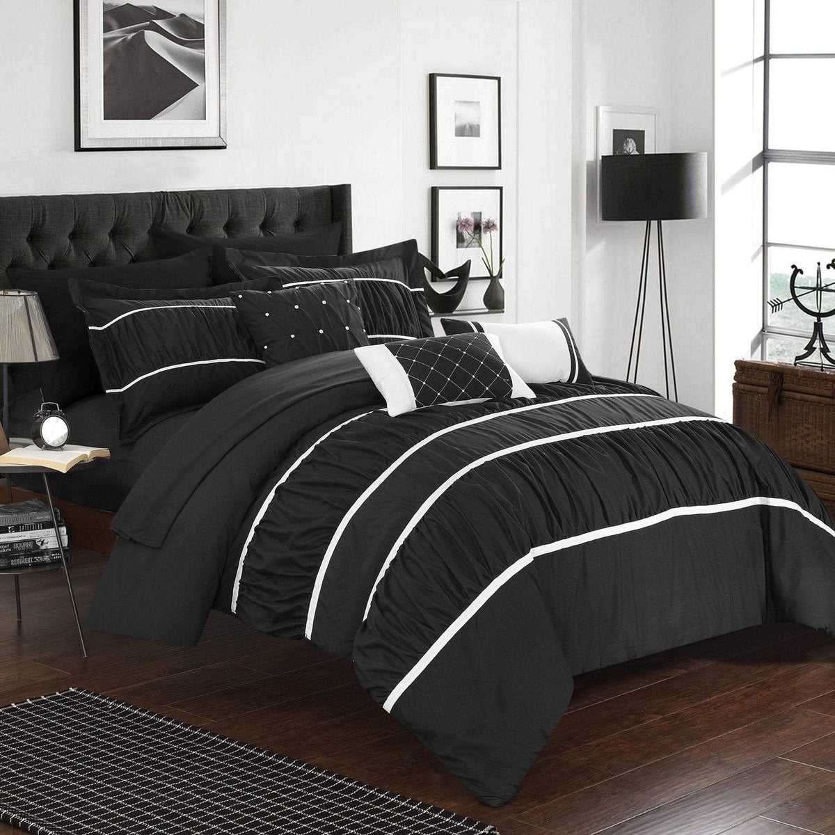 Chic Home Cheryl 10 Piece Pleated Comforter Set 