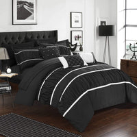 Chic Home Cheryl 10 Piece Pleated Comforter Set 