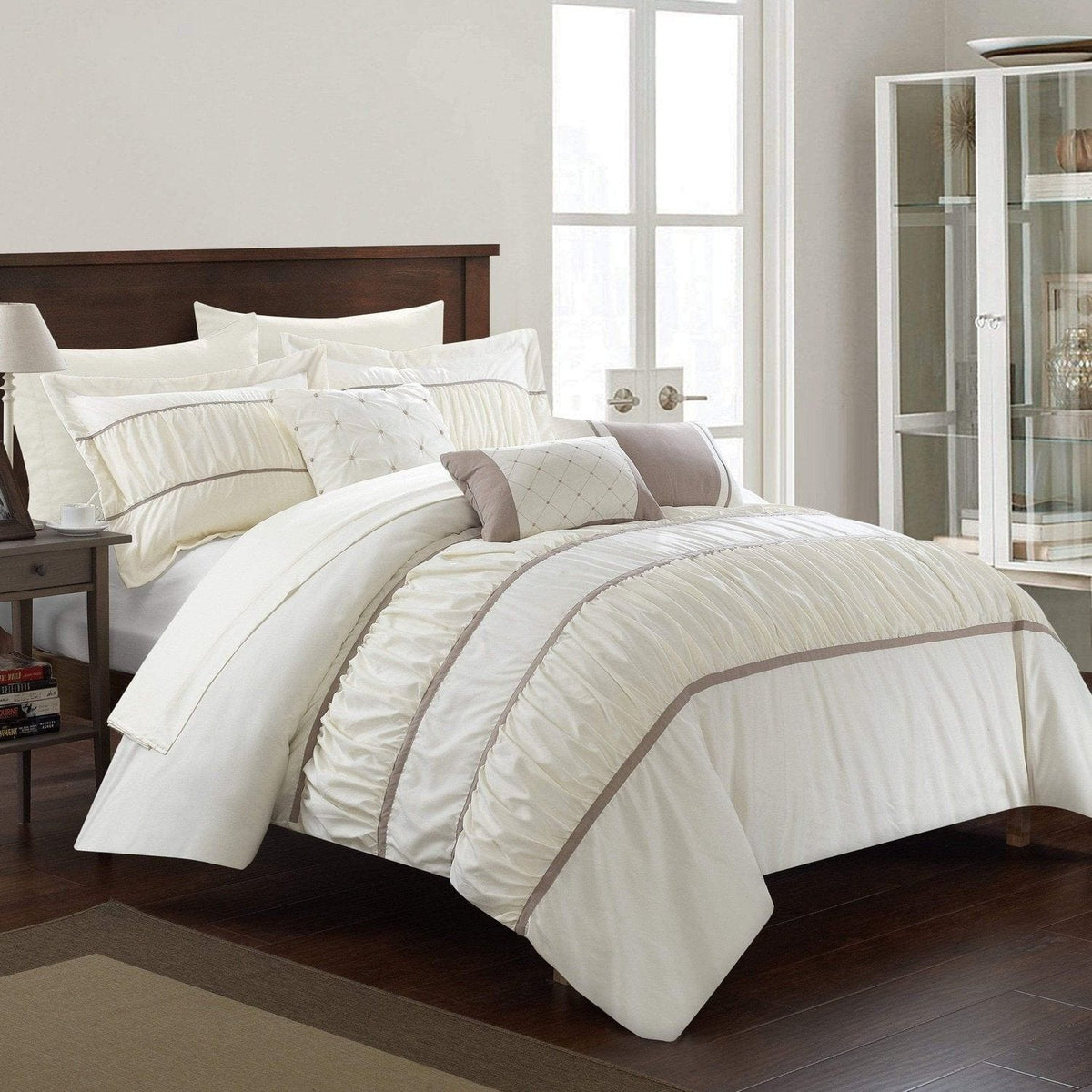 Chic Home Cheryl 10 Piece Pleated Comforter Set 