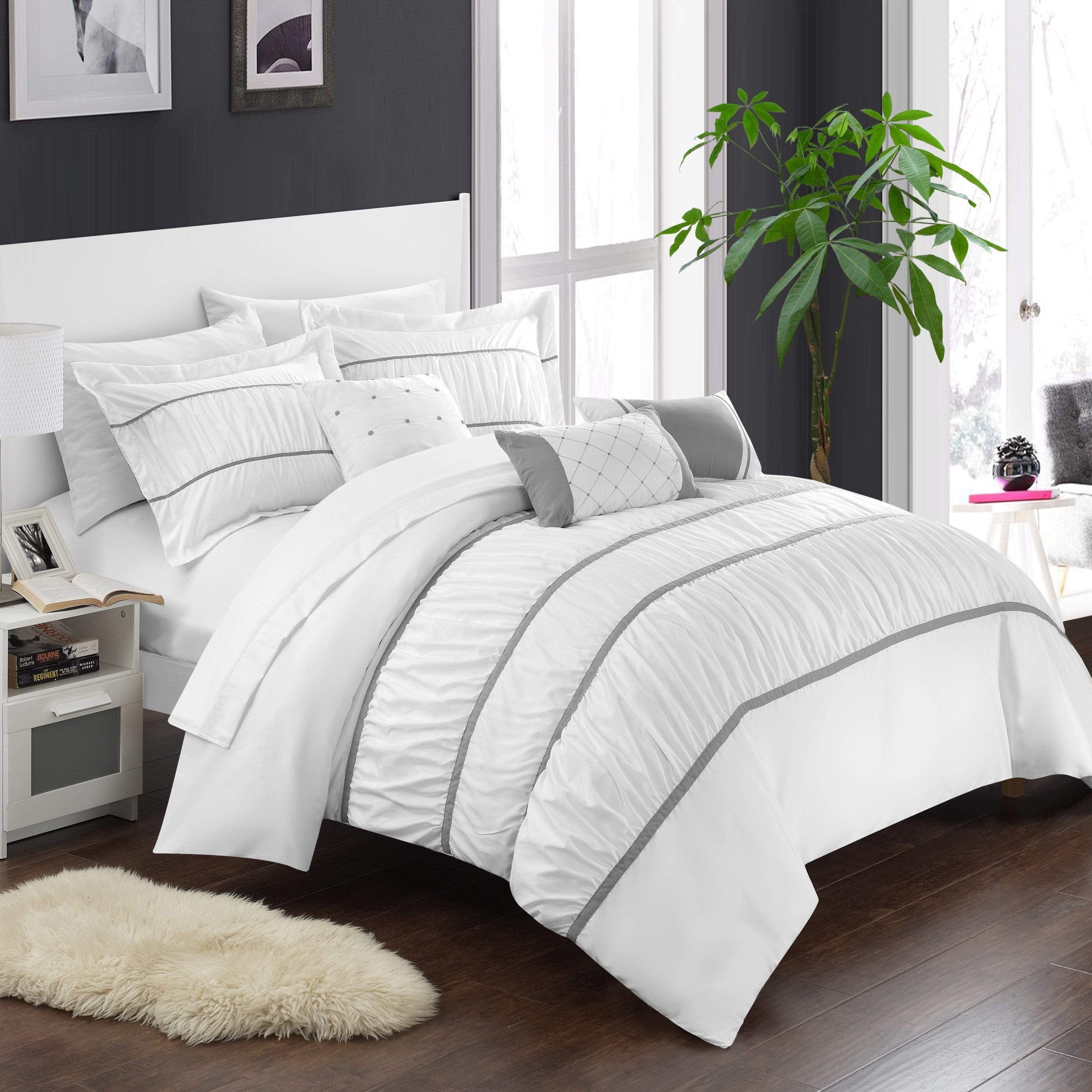 Chic home hester 10 piece comforter set bed in a bag bedding deals