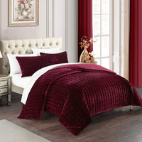 Chic Home Chyna 3 Piece Velvet Comforter Set 