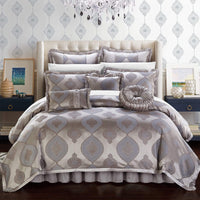Chic Home Cipriana 9 Piece Jacquard Comforter Set Taupe