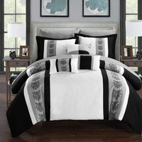 Chic Home Clayton 10 Piece Pintuck Comforter Set White