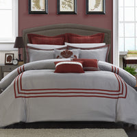Chic Home Cosmo 12 Piece Hotel Comforter Set Silver