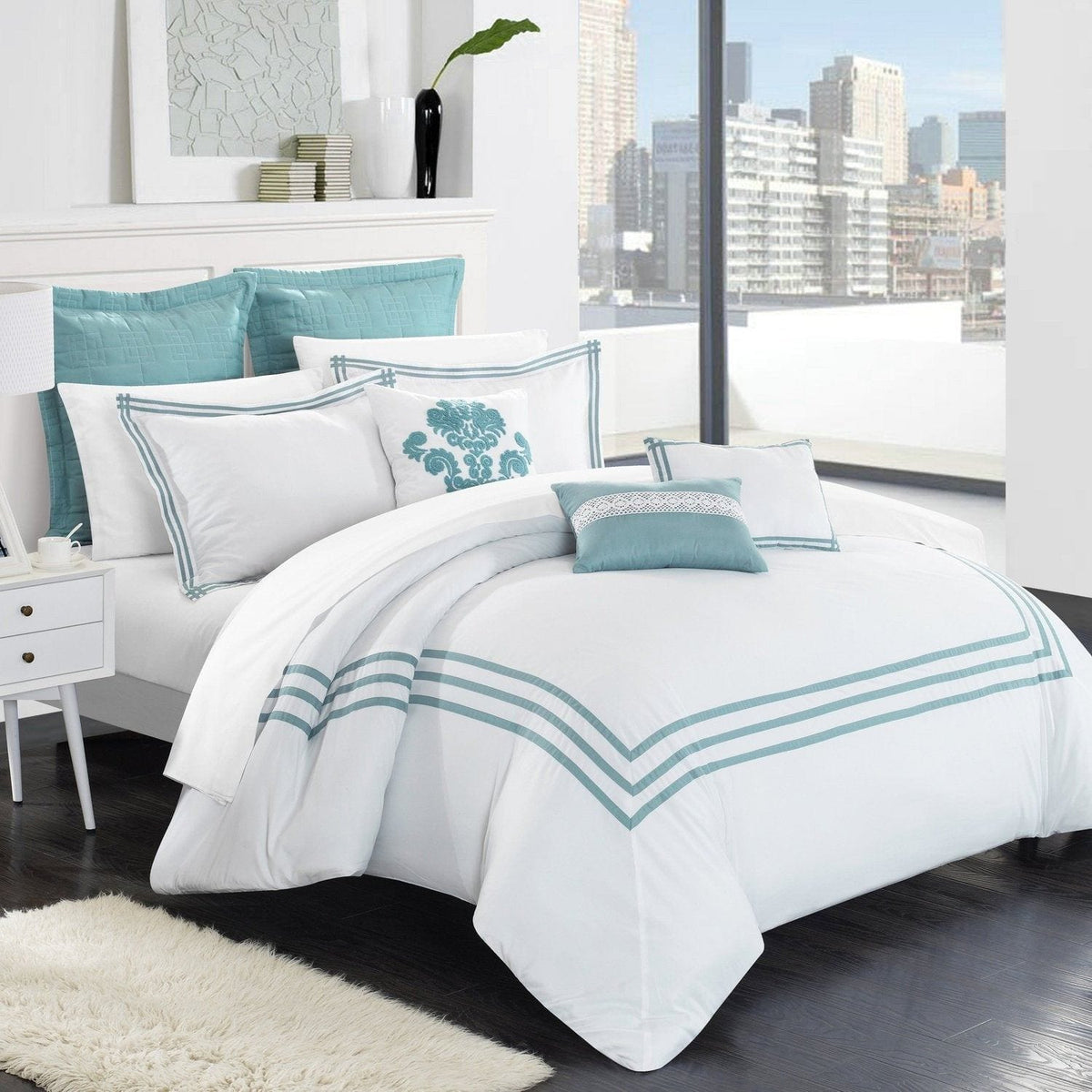 Chic Home Cosmo 8 Piece Hotel Comforter Set 
