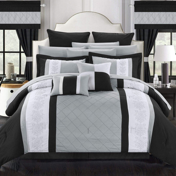 Chic Home Danielle 24 Piece Comforter Set Black
