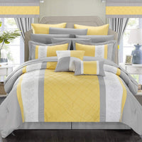 Chic Home Danielle 24 Piece Comforter Set Yellow