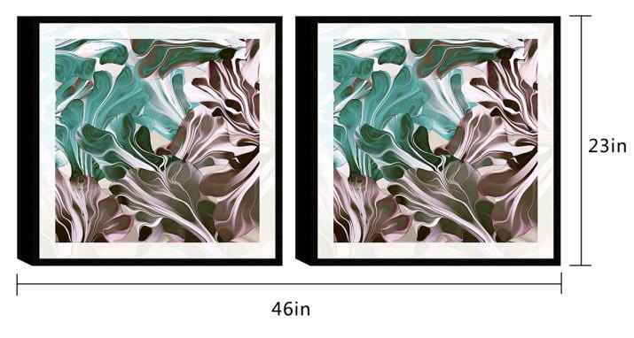 Chic Home Cavali 2 Piece Set Framed Wrapped Canvas Wall Art Giclee Print Abstract Design 