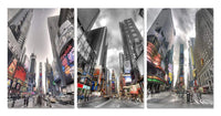 Chic Home Citylife 3 Piece Set Wrapped Canvas Wall Art Giclee Print New York Times Square 