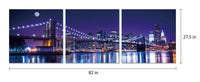 Chic Home Cityline 3 Piece Set Wrapped Canvas Wall Art Giclee Print New York Skyline 