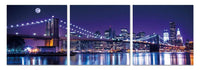 Chic Home Cityline 3 Piece Set Wrapped Canvas Wall Art Giclee Print New York Skyline 