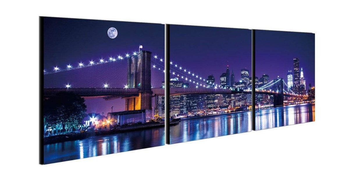 Chic Home Cityline 3 Piece Set Wrapped Canvas Wall Art Giclee Print New York Skyline 