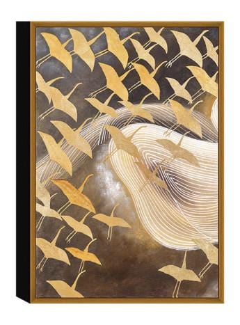 Chic Home Flying Birds 1 Piece Framed Wrapped Canvas Wall Art Giclee Print Swooping Cranes 