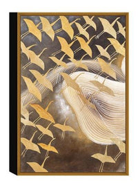 Chic Home Flying Birds 1 Piece Framed Wrapped Canvas Wall Art Giclee Print Swooping Cranes 