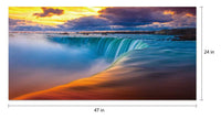Chic Home Free Fall 1 Piece Wrapped Canvas Wall Art Giclee Print Edge of a Waterfall 