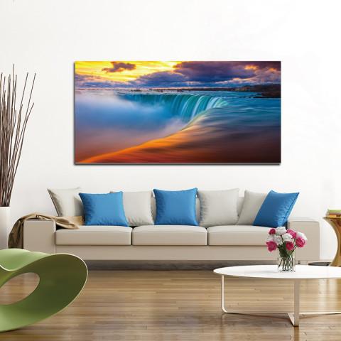 Chic Home Free Fall 1 Piece Wrapped Canvas Wall Art Giclee Print Edge of a Waterfall 