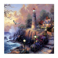 Chic Home Light House 1 Piece Wrapped Canvas Wall Art Giclee Print Lighthouse by the Sea 