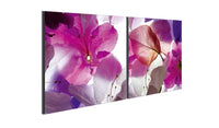 Chic Home Orchid 2 Piece Set Wrapped Canvas Wall Art Giclee Print Photographic Floral Design 