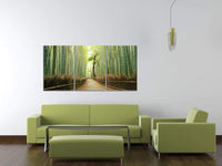 Chic Home Pine Road 3 Piece Set Wrapped Canvas Wall Art Giclee Print Path in the Forest 20" x 40.5"