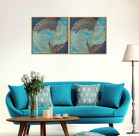 Chic Home Veneta 2 Piece Set Framed Wrapped Canvas Wall Art Giclee Print Abstract Design 