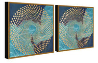 Chic Home Veneta 2 Piece Set Framed Wrapped Canvas Wall Art Giclee Print Abstract Design 