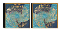 Chic Home Veneta 2 Piece Set Framed Wrapped Canvas Wall Art Giclee Print Abstract Design 