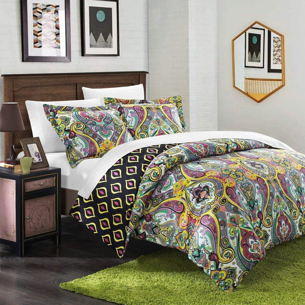 Chic Home Delhi 7 Piece Boho Duvet Cover Set Purple