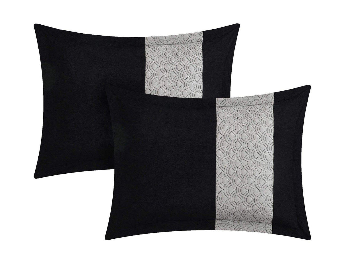 Chic Home Diamante 12 Piece Color Block Comforter Set 
