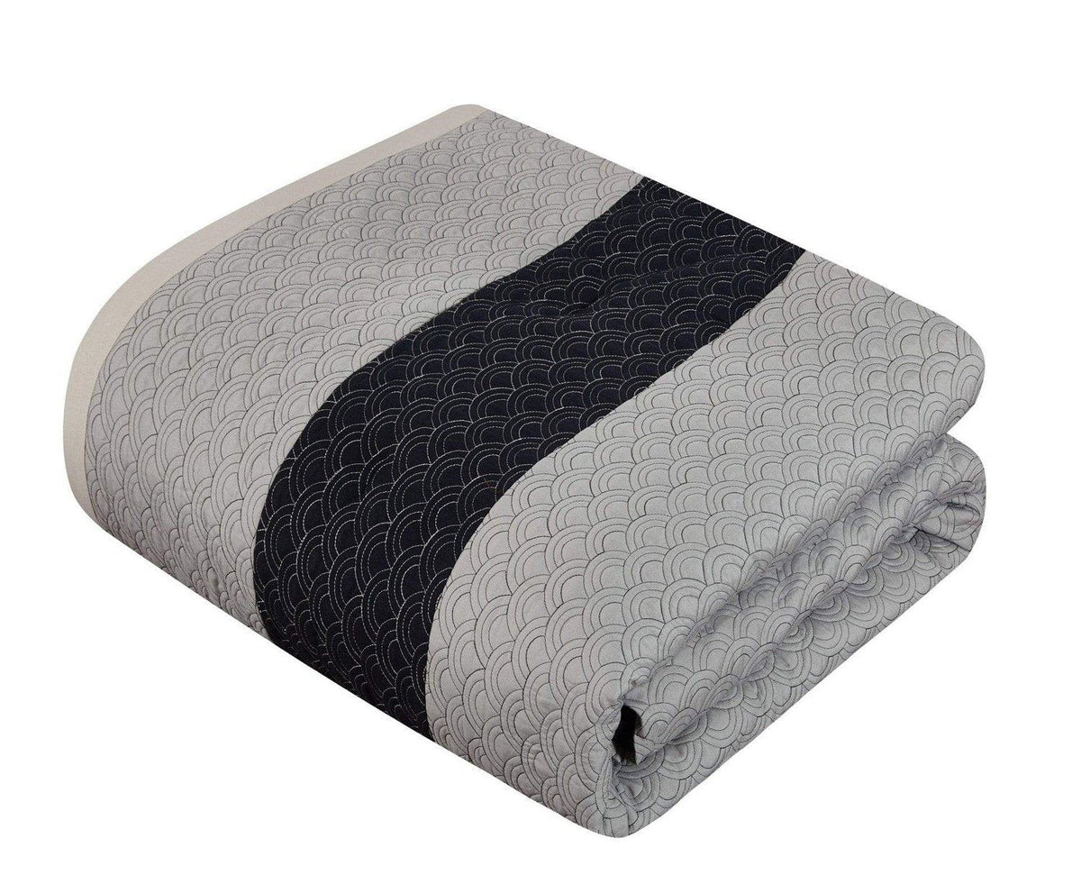 Chic Home Diamante 8 Piece Color Block Comforter Set 