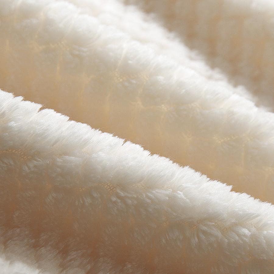 Chic Home Dijon Faux Fur Waffle Textured Throw Blanket 