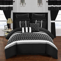 Chic Home Dinah 24 Piece Ruffled Comforter Set Black
