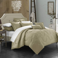 Chic Home Donna 11 Piece Comforter Set Taupe