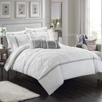 Chic Home Dorothy 10 Piece Reversible Comforter Set White