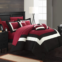 Chic Home Duke 10 Piece Color Block Comforter Set 